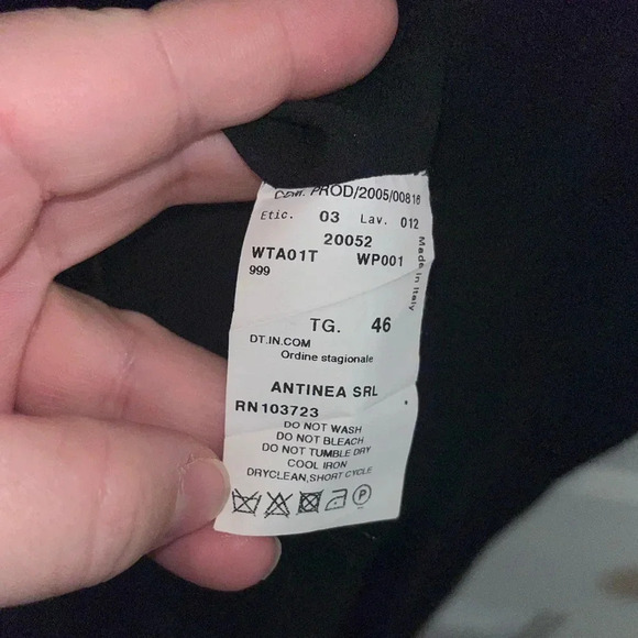 Vintage‎ Armani 90s Style Silk Blend Black Shift Dress Size 10 - Picture 4 of 5